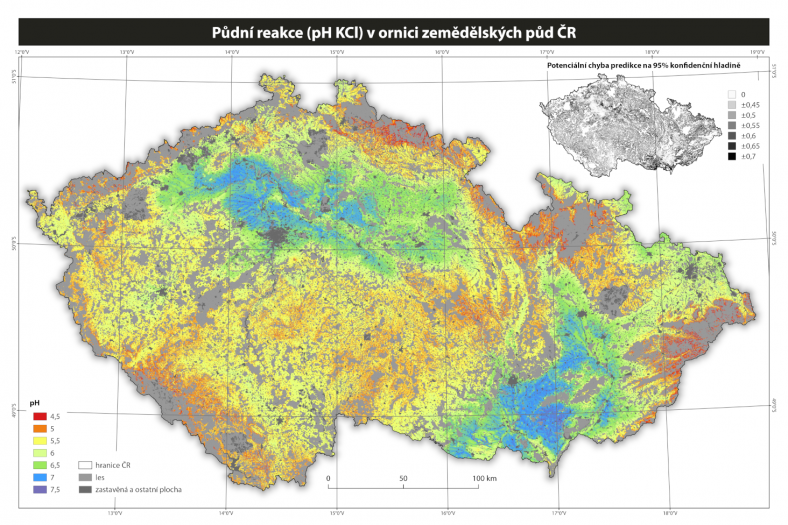 Mapa půdní reakce (pH výměnné) v ornici zem. půd.png